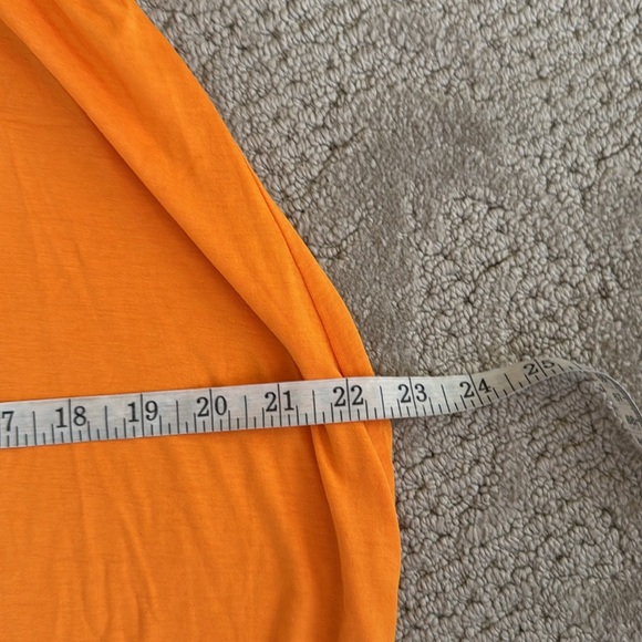 NWT By Anthropologie Asymmetrical Halter Orange Mini Dress Size Large - Picture 12 of 15